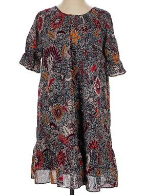 Madewell Ruffle-Sleeve Popover Mini Dress in Bali Blooms | Size Small